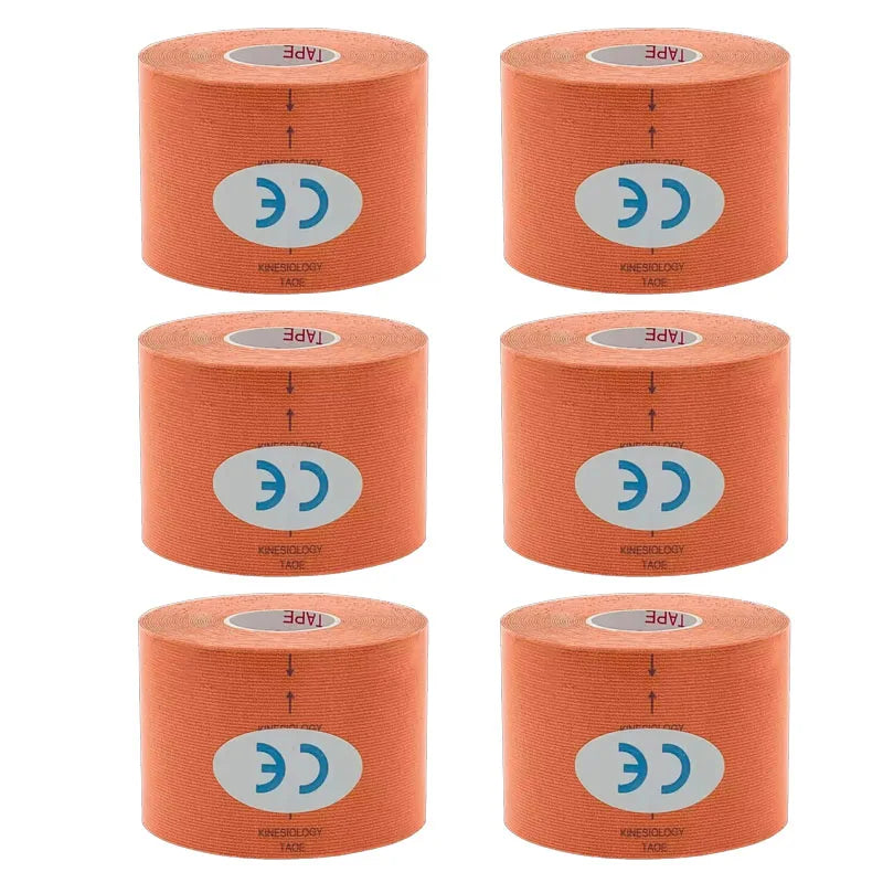 5pcs 5cm tape kinesio tape grip tape Athletic Recovery Elastic Kneepad Muscle Pain Relief Knee Pads Support Bandage Fitness