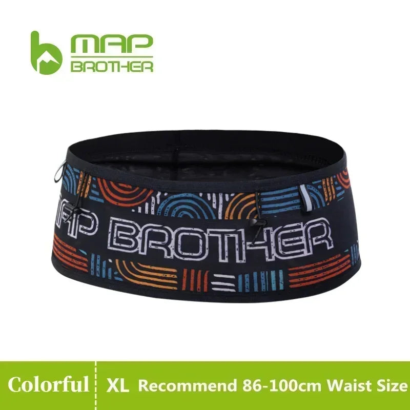 MAP BROTHER W1002 Hydration Running Belt Waist Pack Travel Money Bag Trail Marathon Gym Workout Fitness Mobile Phone Holder Bag