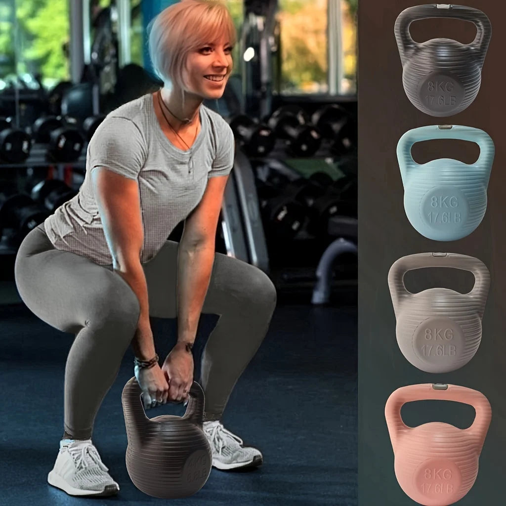 6/8KG Water Filled Solidifying Kettlebell Texture Leak-Proof Snap Lid Portable Kettle Bell Home Gym Full Strength Equipment