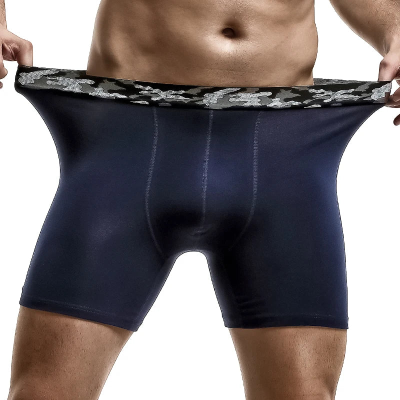 Plus-size men's underpants anti-wear leg cotton underpants Sports fat pants boxers running breathable youth underpants