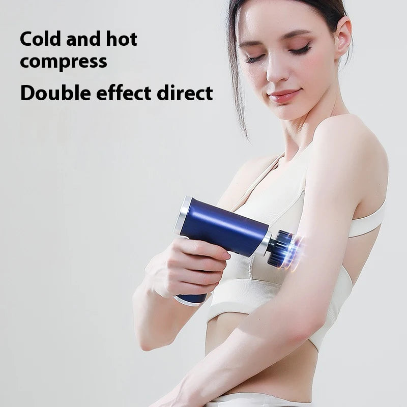 One Click Switching Speed, Cold Speed, Hot Fascia Gun, Ice and Heat Dual-Use, 9 Massage Heads, 9 Levels of Force Adjustment