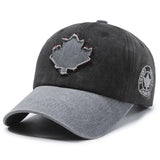European and American Maple Leaf Retro Baseball Men and Women Washed Cotton Duck Tongue Spring Summer Outdoor Color Matching Hat