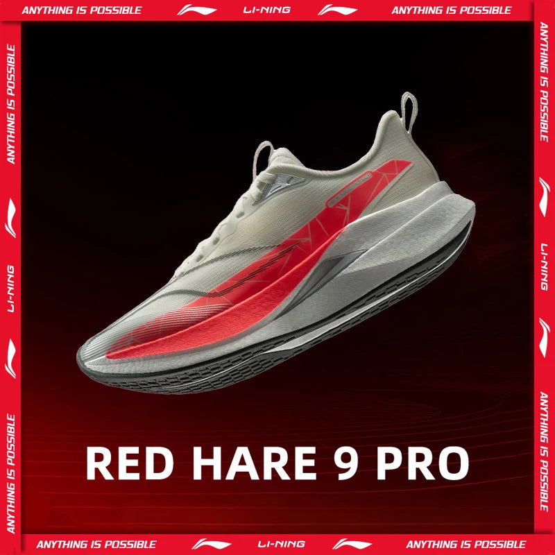 Li-Ning Women's RED HARE 9 PRO Racing Running Shoes BOOM FIBER Reflective Lightweight LiNing Training Sports Shoes ARPW002