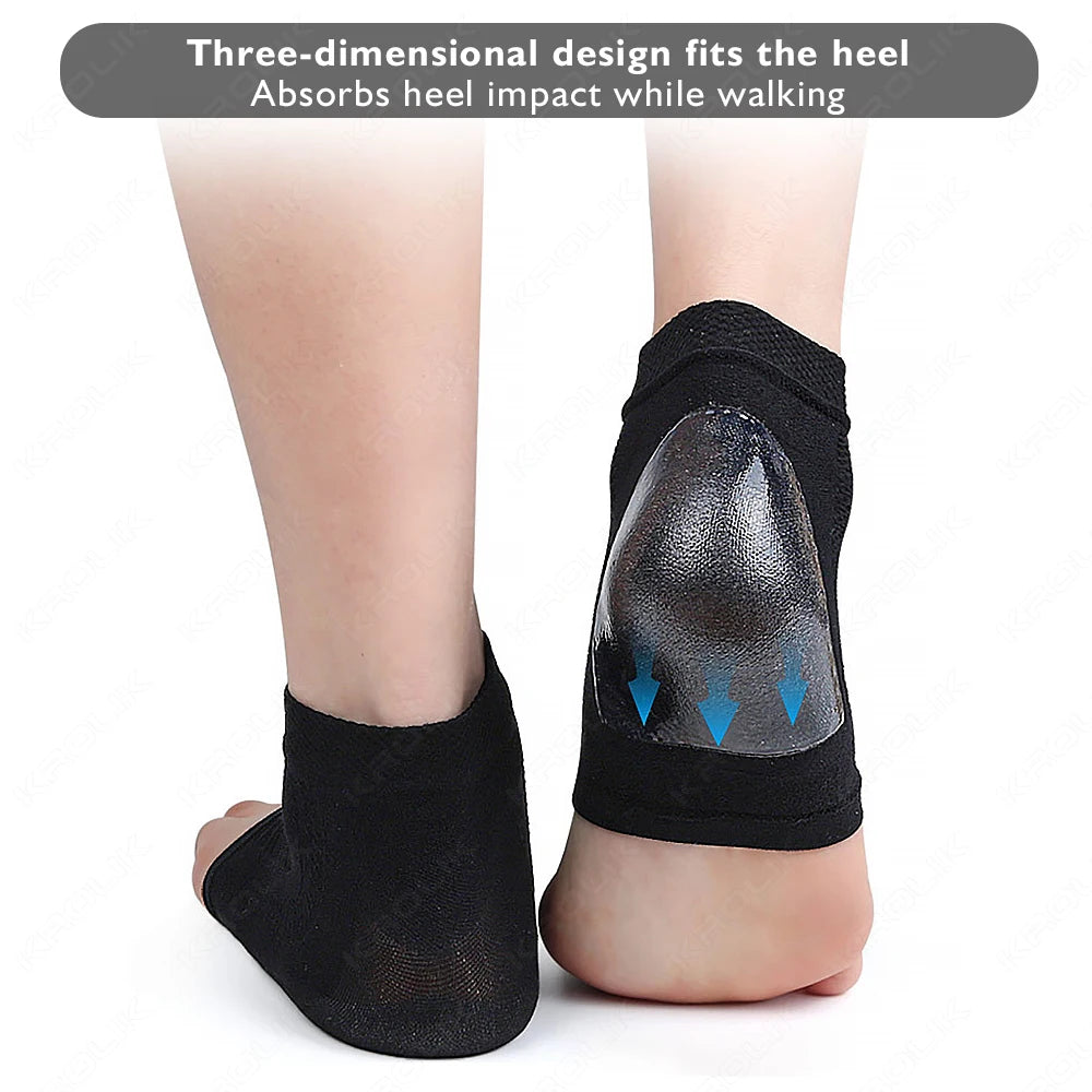 Heel Protector Protective Silicone Sleeve Spur Pads For Plantar Fasciitis Heel Pain Relief Reduce Pressure On Heel Unisex UPAKME