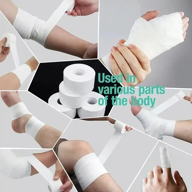 1PC  2.5cm * 9.14m Athletic Trainer Tape Sport Care Tape Sport Strapping Tape Easy To Tear For Sports First Aid Injury Wrap