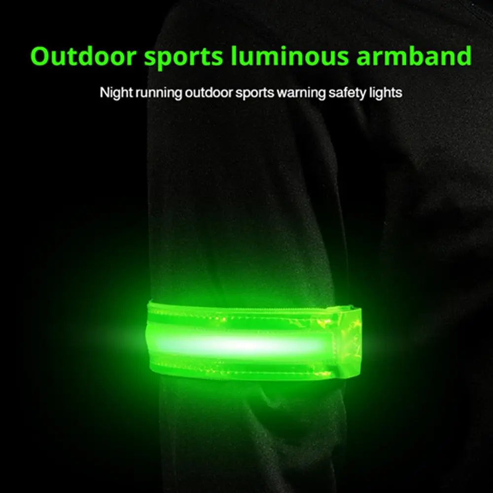 USB Charging LED Light Luminous Armband Bracelet Night Reflective Safety Belt Outdoor Sports Night Running Cycling Leg Arm Band