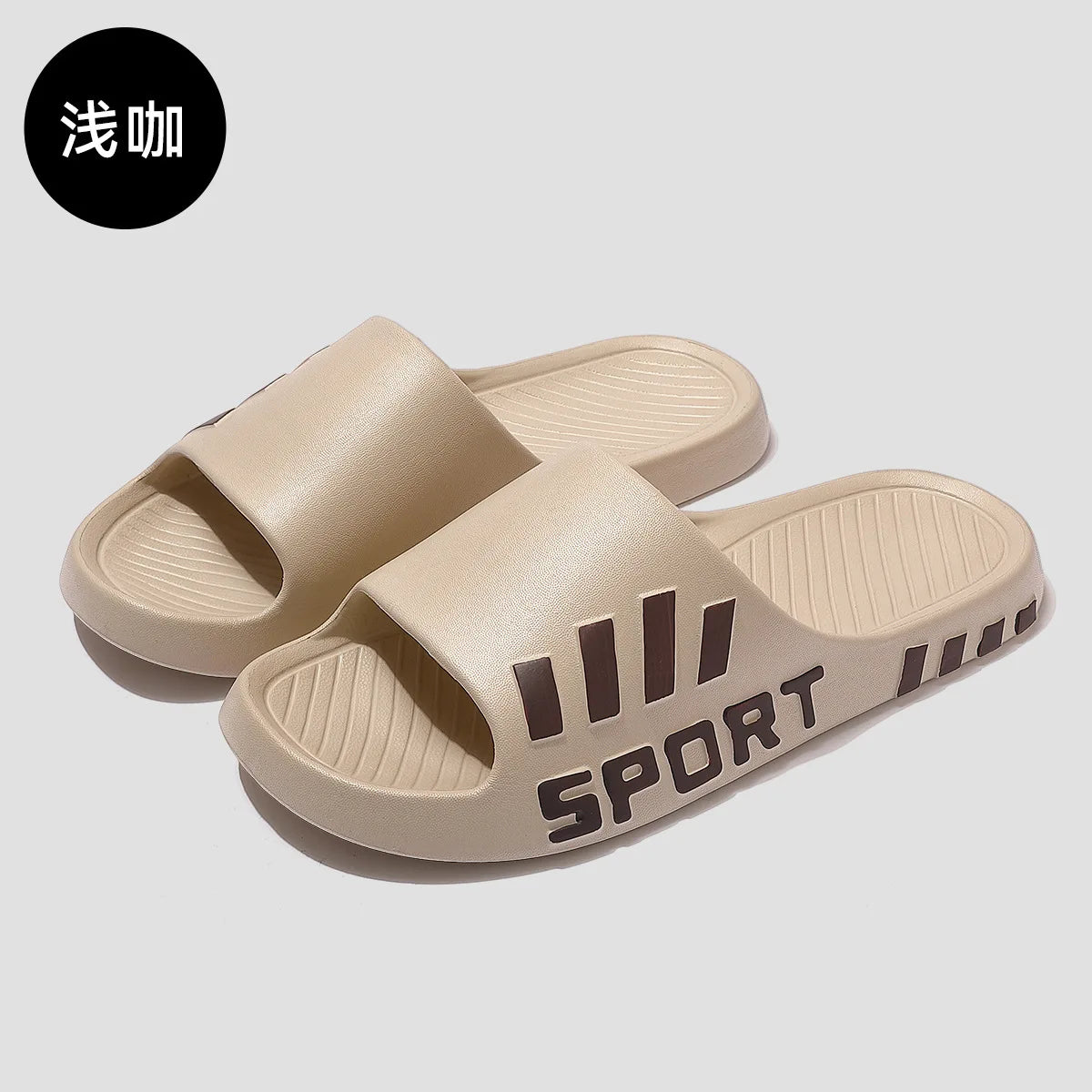 Summer Fashion Slippers For Men Indoor Outdoor Sandals Beach Flip Flop Thick Sole Male Slides Summer Non-Slip Men Shower Slipper