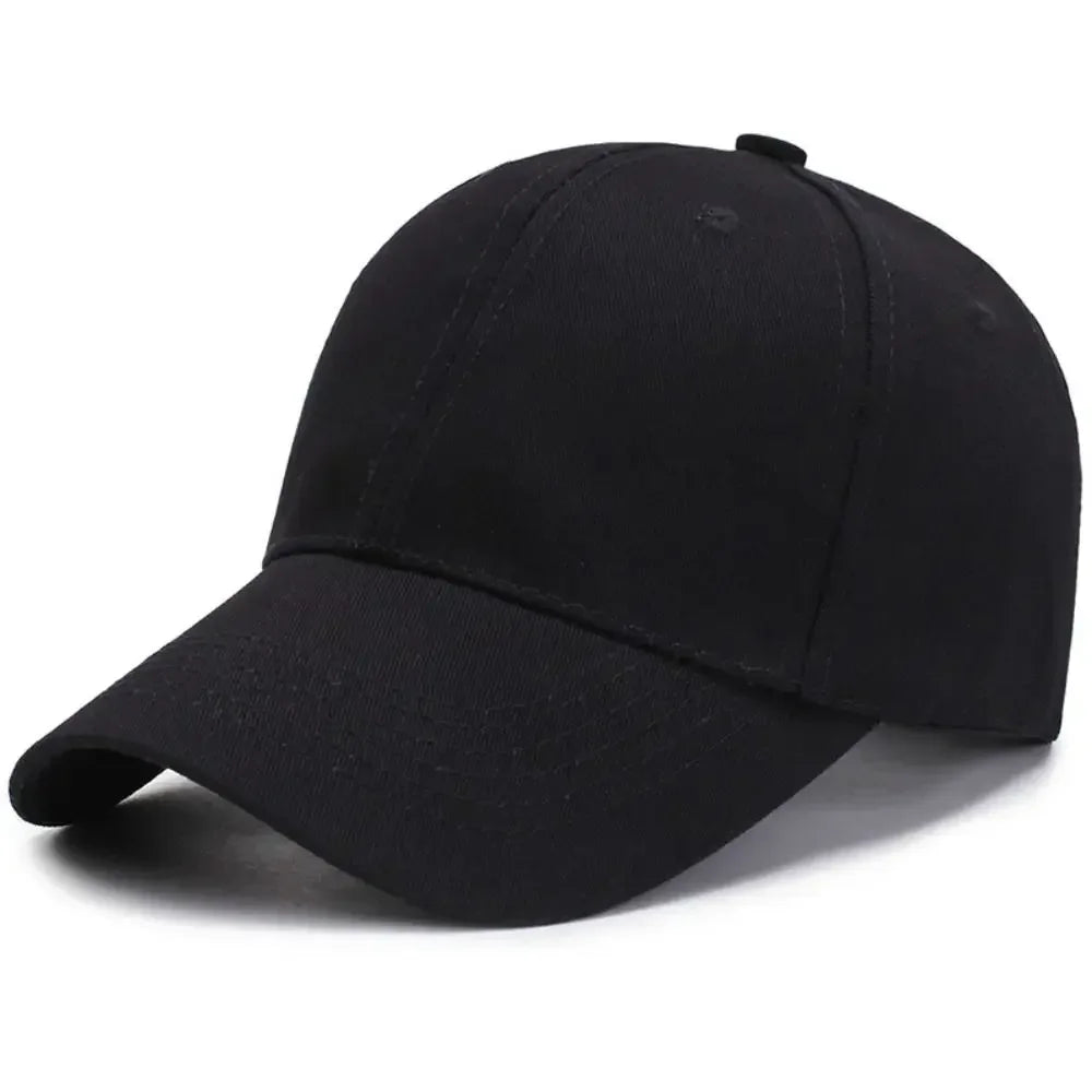 Unisex Baseball Cap – Adjustable Black Sports Hat for Outdoor Casual Summer Wear