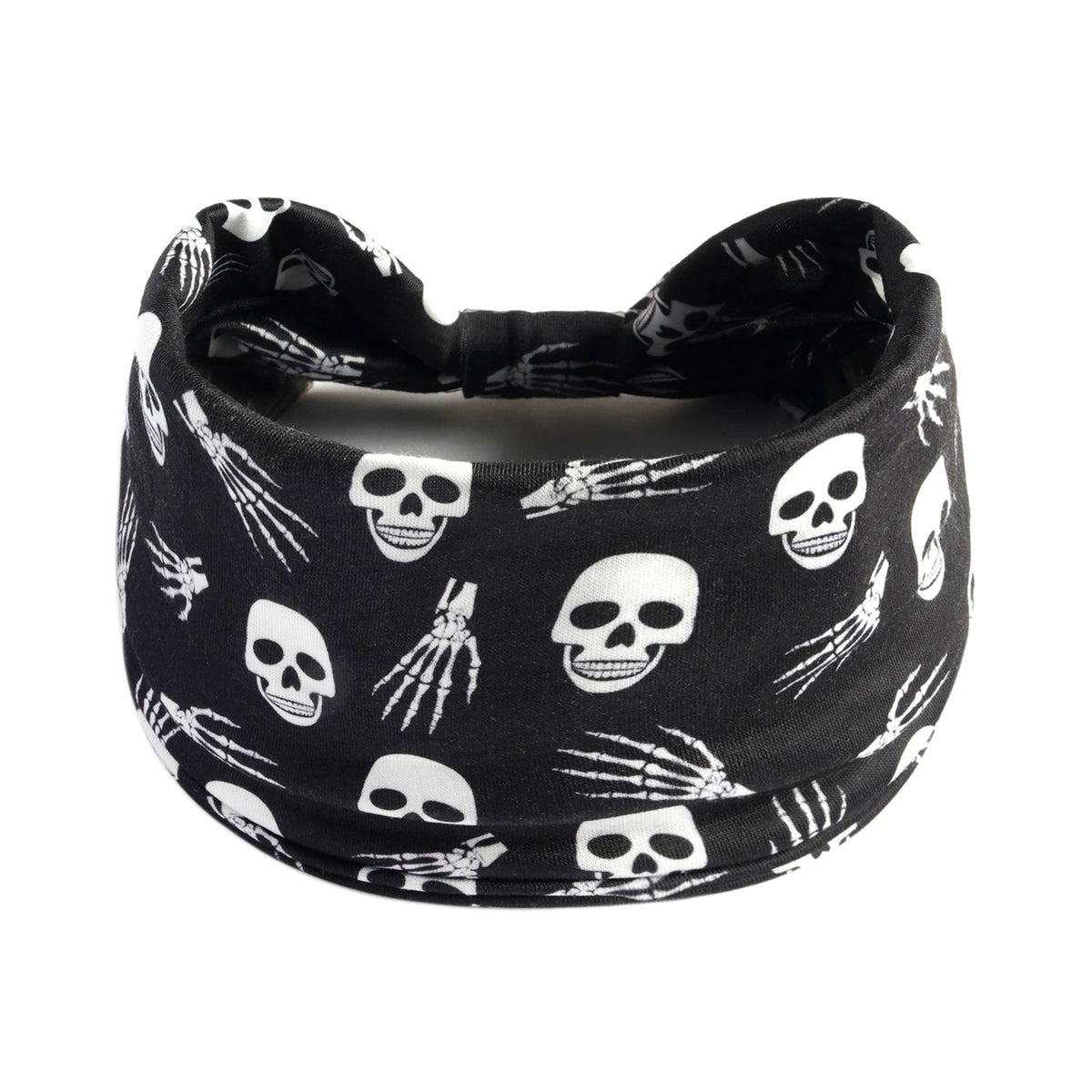 Halloween Printed Wide Headband Skull Pumpkin Ghost Pattern Stretch Elastic Hair Band Women Party Hair Accessory