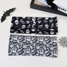 Halloween Cosplay Costume Headband Skeleton Print Yoga Fitness Party Wide Hairband Stretchy Headwrap Hair Accessory Headwear