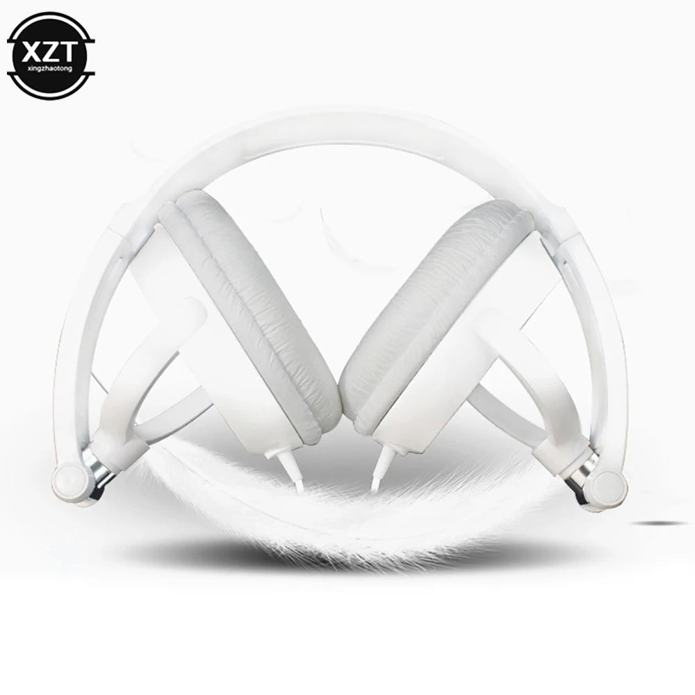 Wired Headphones Over Ear Headsets HD Sound Bass HiFi Sound Music Stereo Earphone Flexible Adjustable Headset For PC Phone