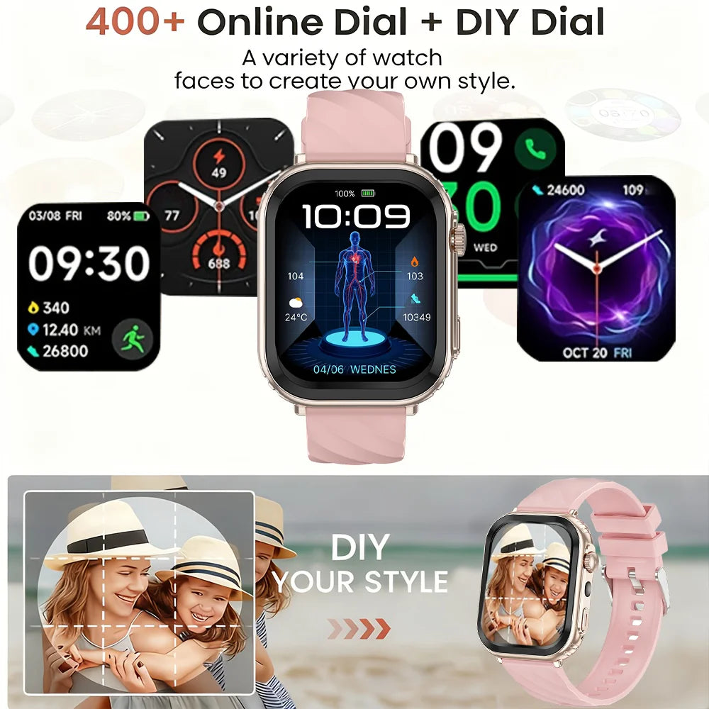 2026 New Military Grade 1000mAh Smart Watch Men 2.04
