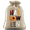 10pcs10X15cm Halloween Linen Drawstring Gift Bag Trick or Treat Party Children's Small Gifts Candy Packaging Storage Bag