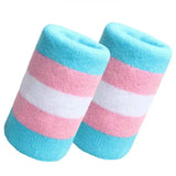 1pc Wristband Colorful Striped Cotton Sports Sweatband Wrist Support Men Women Gym Fitness Running Tennis Wrist Brace Protector
