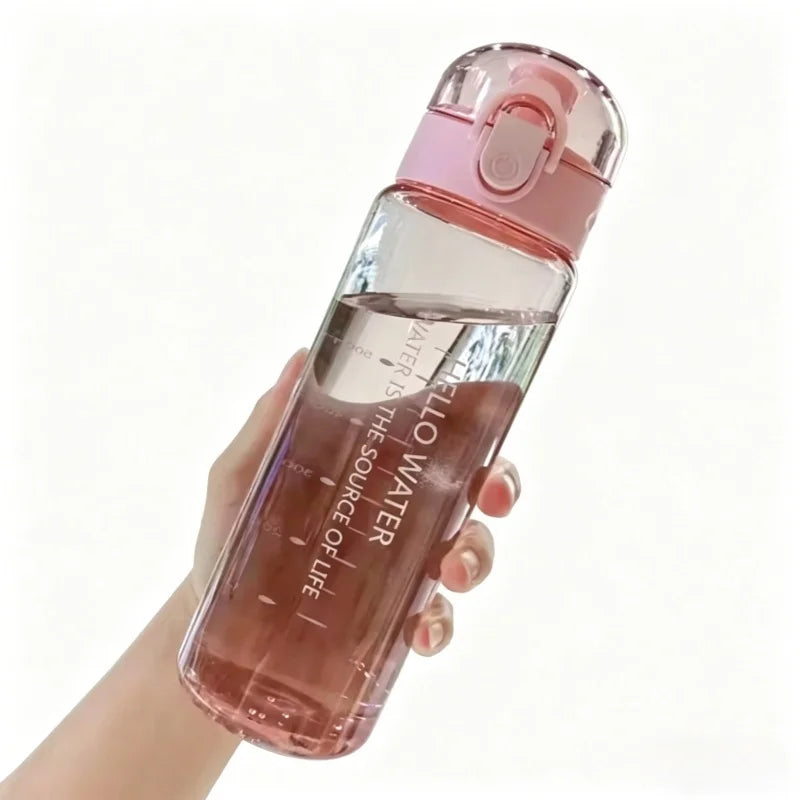 Sports Transparent Water Bottle Portable Gym Travel Clear Leakproof Drinking Bottle Frosted Bottle 780ml