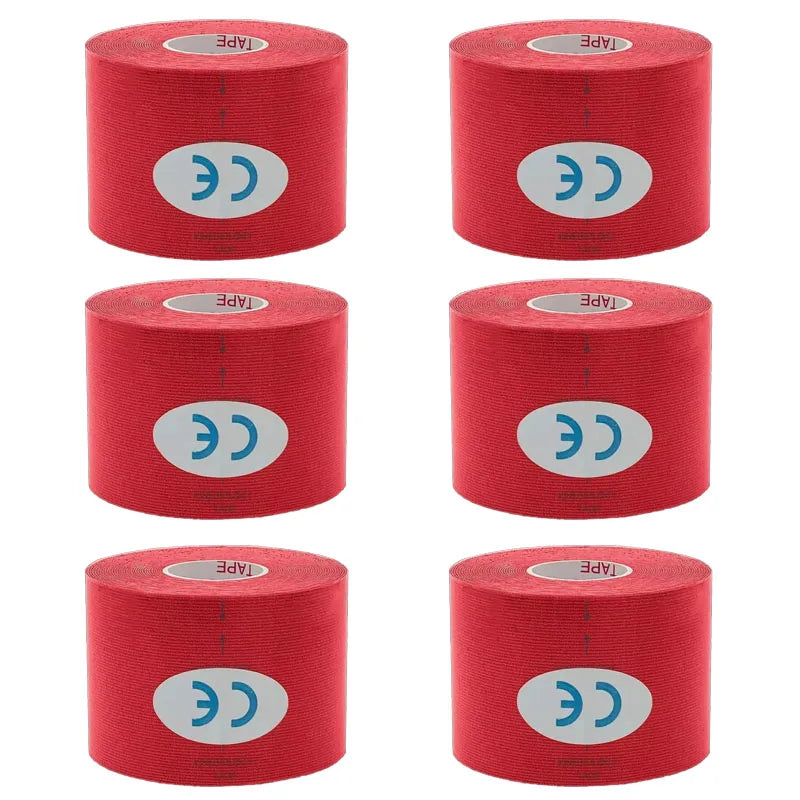 5pcs 5cm tape kinesio tape grip tape Athletic Recovery Elastic Kneepad Muscle Pain Relief Knee Pads Support Bandage Fitness