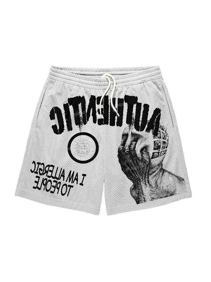 Fun Text Graphic Print Shorts High Quality Sport Training Breathable Fashionable Shorts Streetwear Men Fashion Casual Shorts