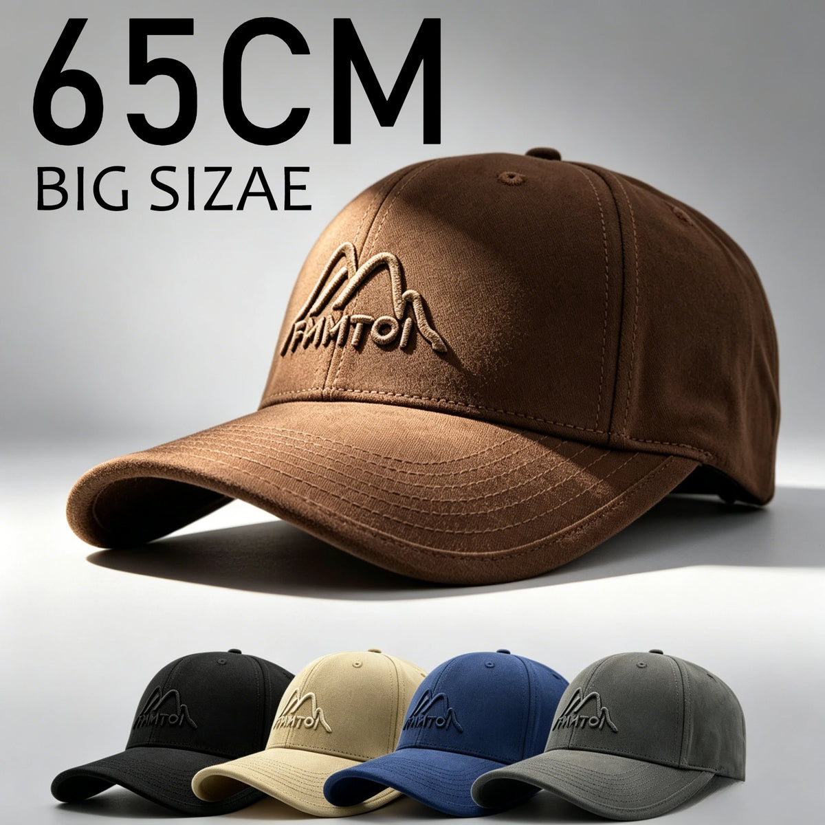 65CM Big Size Quality Hard-top Baseball Cap Outdoors Fashion Unisex Adjustable Embroidered Letters Sports Sunscreen Hat