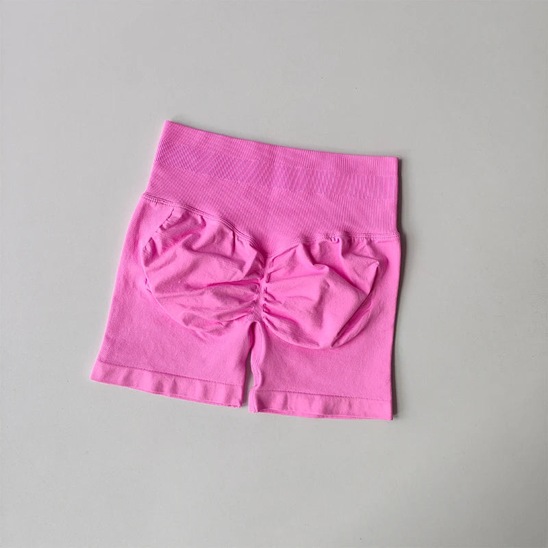 Peach Buttock Lifting Three-point Shorts Summer High Waisted Yoga Shorts Fashionable and Sexy Running Fitness Pants Solid Color