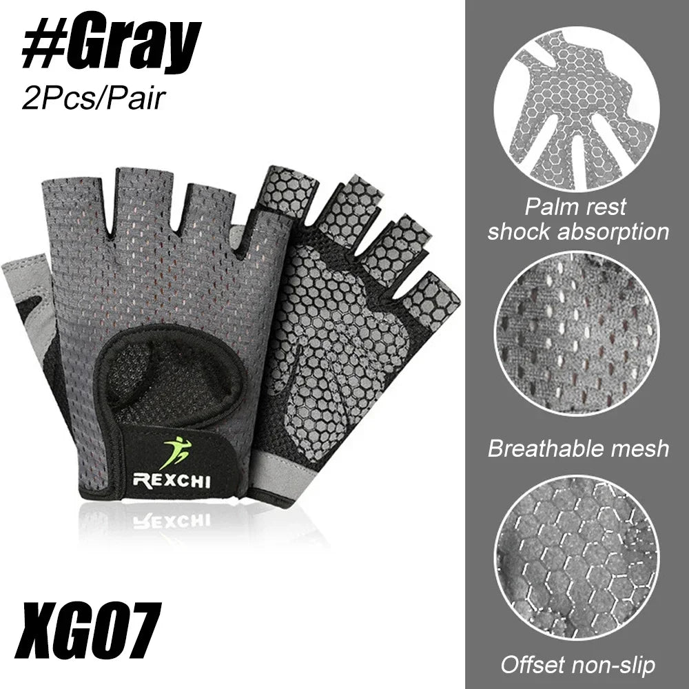 Gym Gloves Fitness Weight Lifting Gloves Body Building Training Sports Gloves Workout Half Finger Hand Protector for Men Women