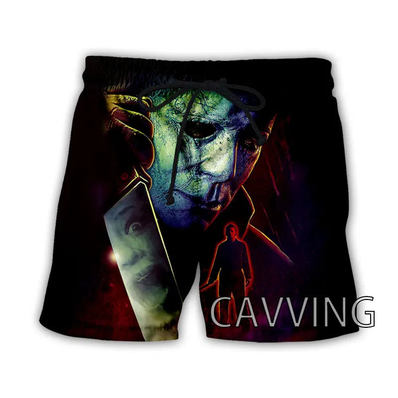 New Fashion Women/Men's 3D Print  Halloween Michael Myers  Summer Beach Shorts  Streetwear Men Quick Dry Vacation Casual Shorts