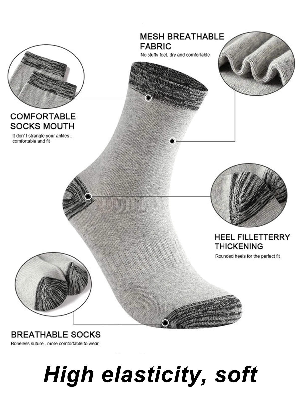 12Pairs Super Thick Merino Wool Socks Male Men Winter Thermal Cashmere Socks Fleece Terry Loop Middle Tube Socks High Quality