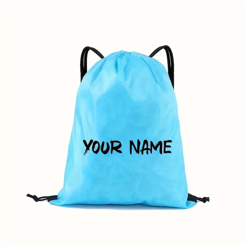 Customizable Drawstring Backpack - Creative Custom Name/Text, Durable Drawstring Storage Bag, Available in Various Colors