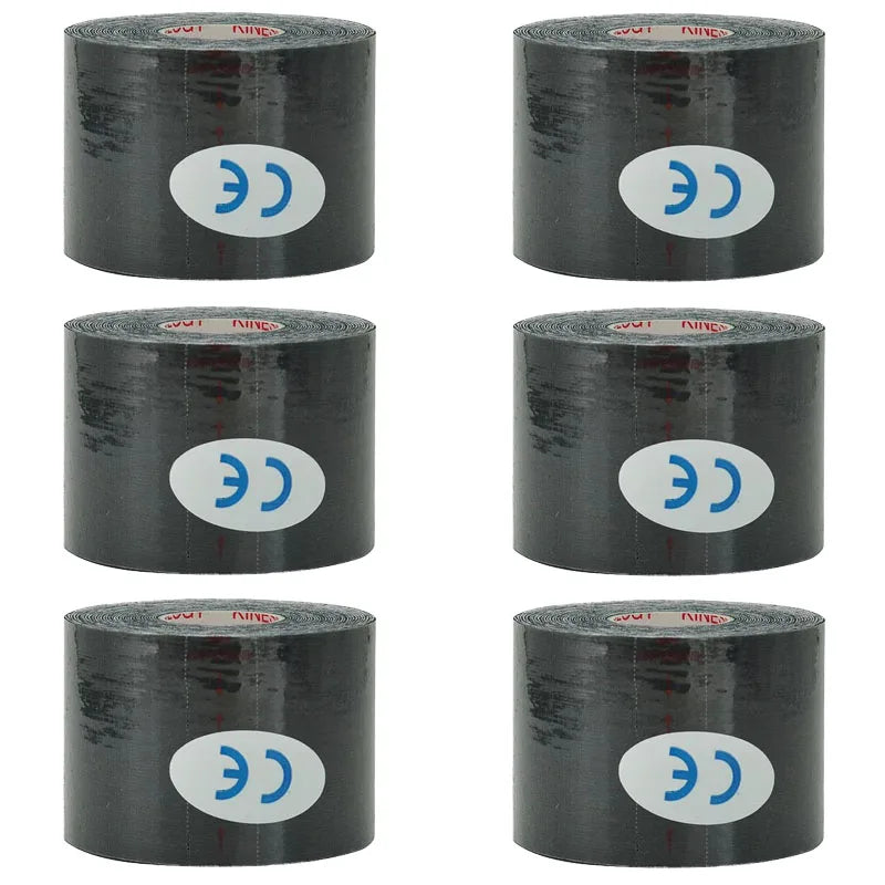 5pcs 5cm tape kinesio tape grip tape Athletic Recovery Elastic Kneepad Muscle Pain Relief Knee Pads Support Bandage Fitness