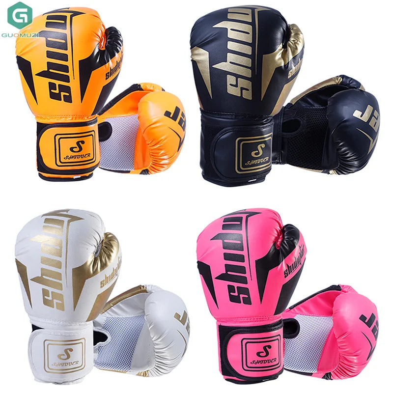 6/10 Oz PU Breathable Children's Adult Professional Sanda, Muay Thai, Taekwondo Neutral Breathable Boxing Gloves