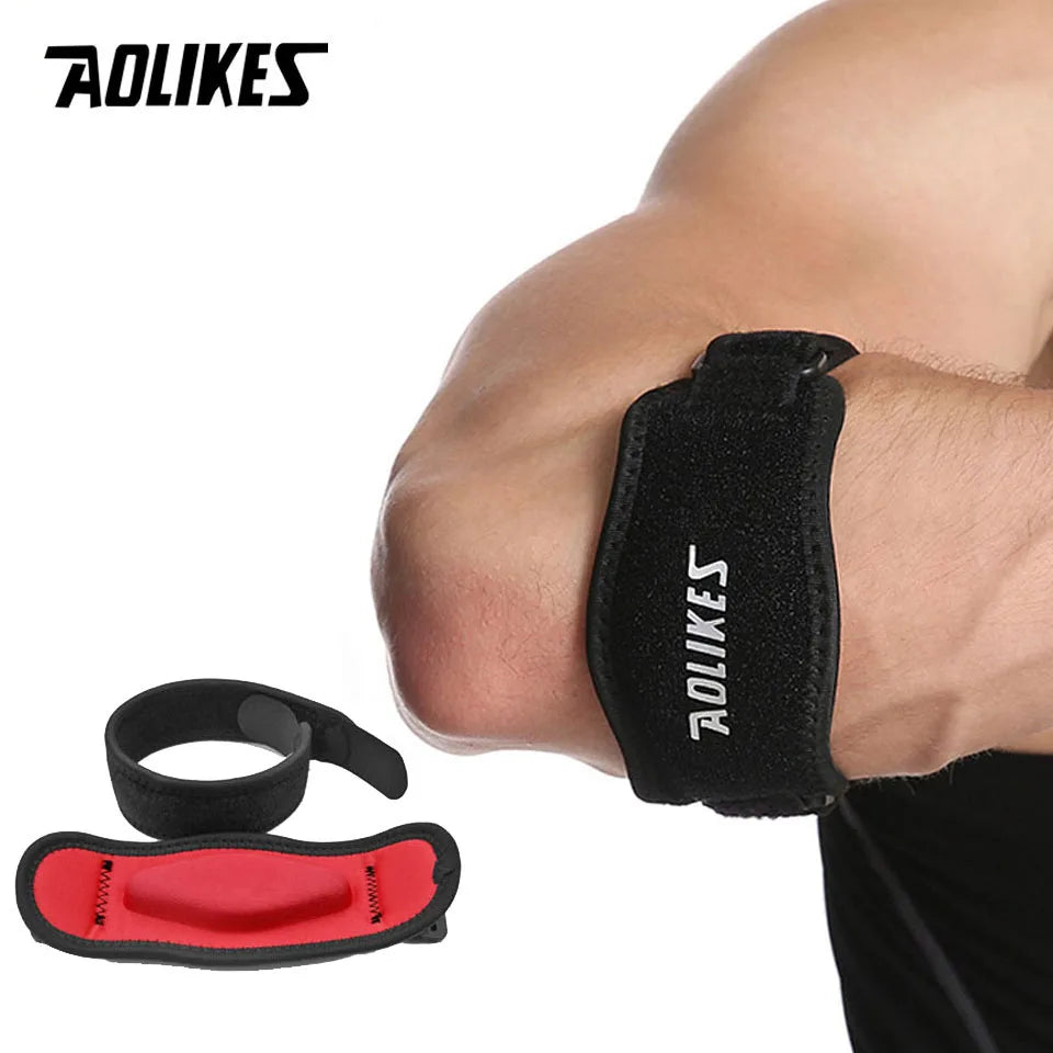 AOLIKES 1PCS New Elbow Protection Strap Elbow Soft Cushion Support Strap Knee Support Basketball Tennis Badminton Elbow Pad