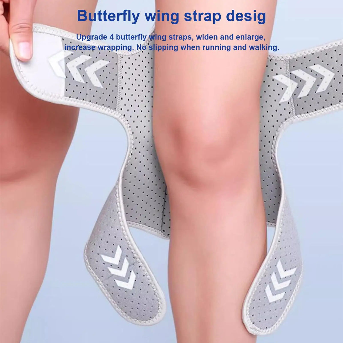 Knee Brace Joint Support Booster Adjustable Patella Pad Wrap Breathable Knee Assistive Device For Men Women Walking Sports Leg
