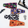 Halloween Cosplay Costume Headband Skeleton Print Yoga Fitness Party Wide Hairband Stretchy Headwrap Hair Accessory Headwear