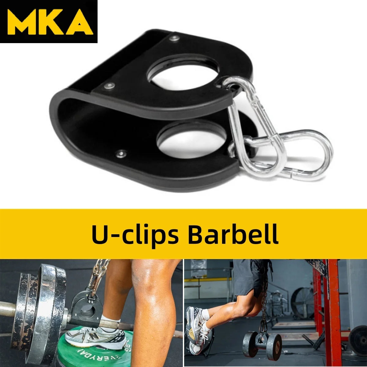 MKA U-clips Barbell to landmine adapter Landmine belt squats T Bar Row Grip Attachment Barbell clip for gym and home 2025 new