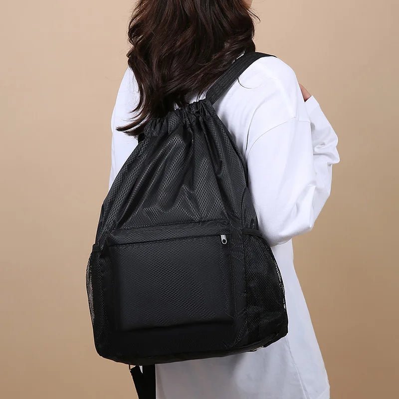 Lightweight Waterproof Sports Cinch Sack Drawstring Bag for Gym Basketball & Travel Unisex