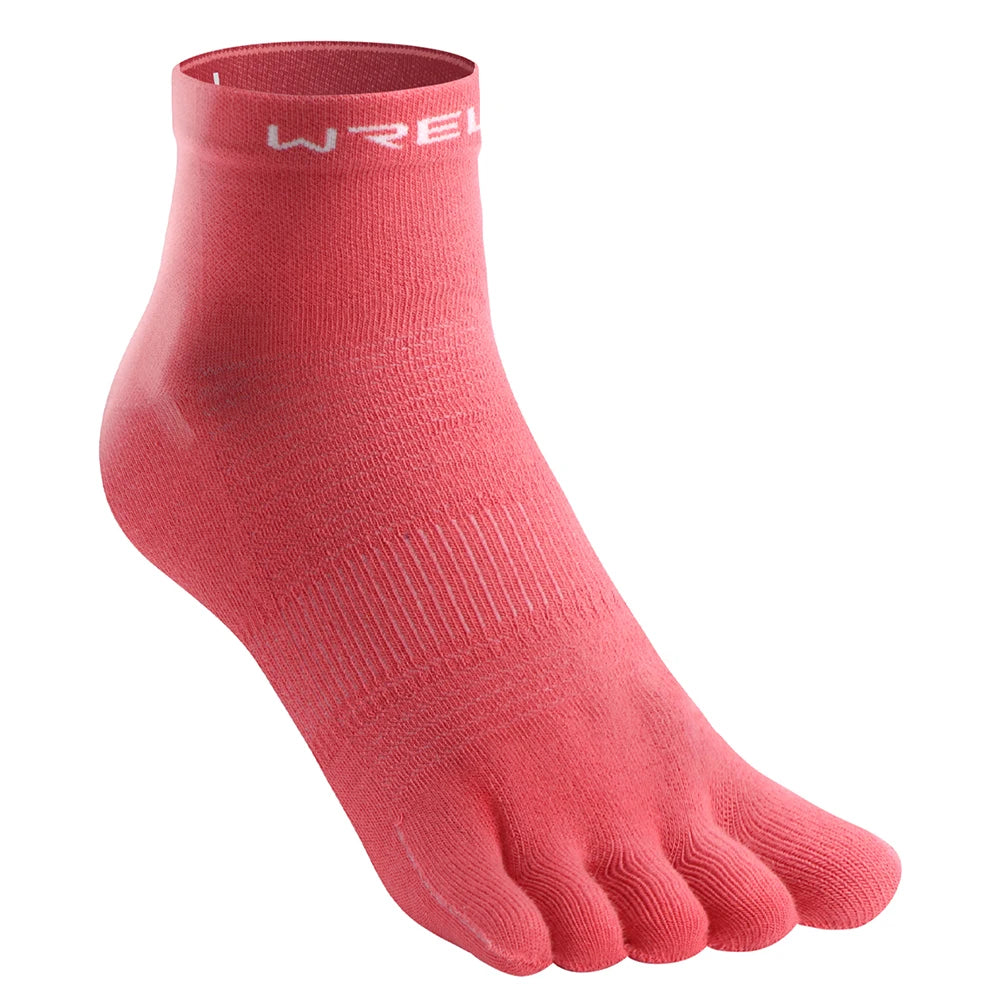 WRELS Quick Dry Sports Socks Sweat Wicking Breathable CoolMax Running Cycling Fitness Marathon Split Toe Athletic Pair