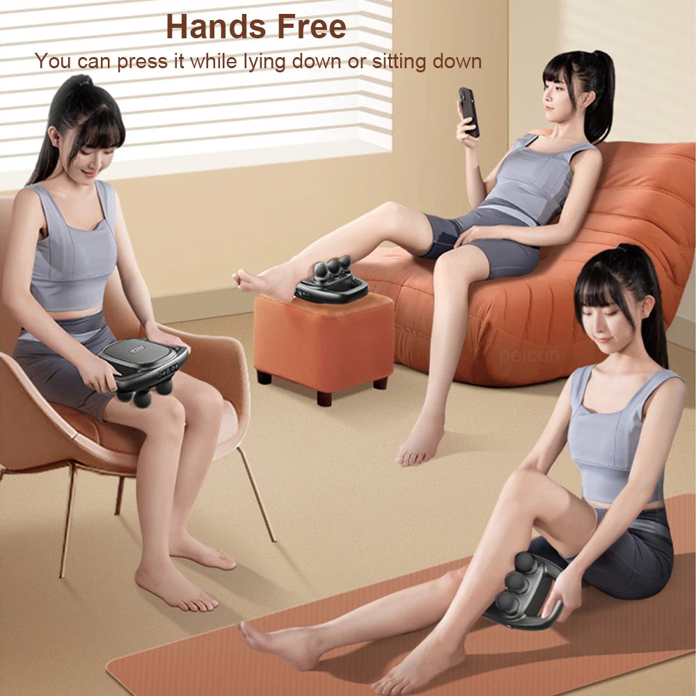 Fascia Massage Gun High Frequency Muscle Massager Gun Body Back Waist Shoulder Massage Machine 16 Heads Professional Fascia Gun