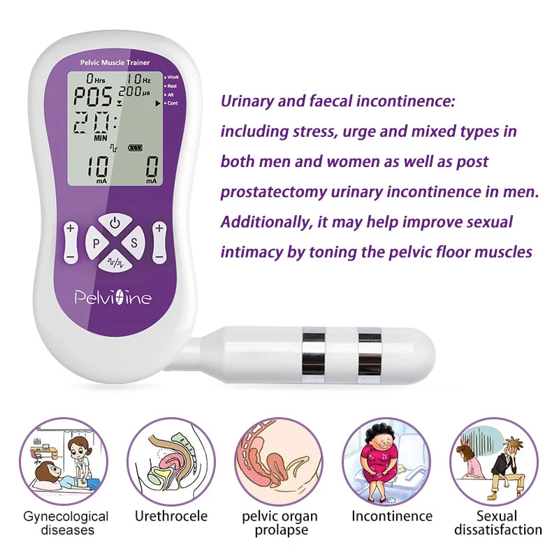 Kegel Exerciser Incontinence Stimulator with Probe for Bladder Control and Pelvic Floor Exercise for Women Muscle Stimulator