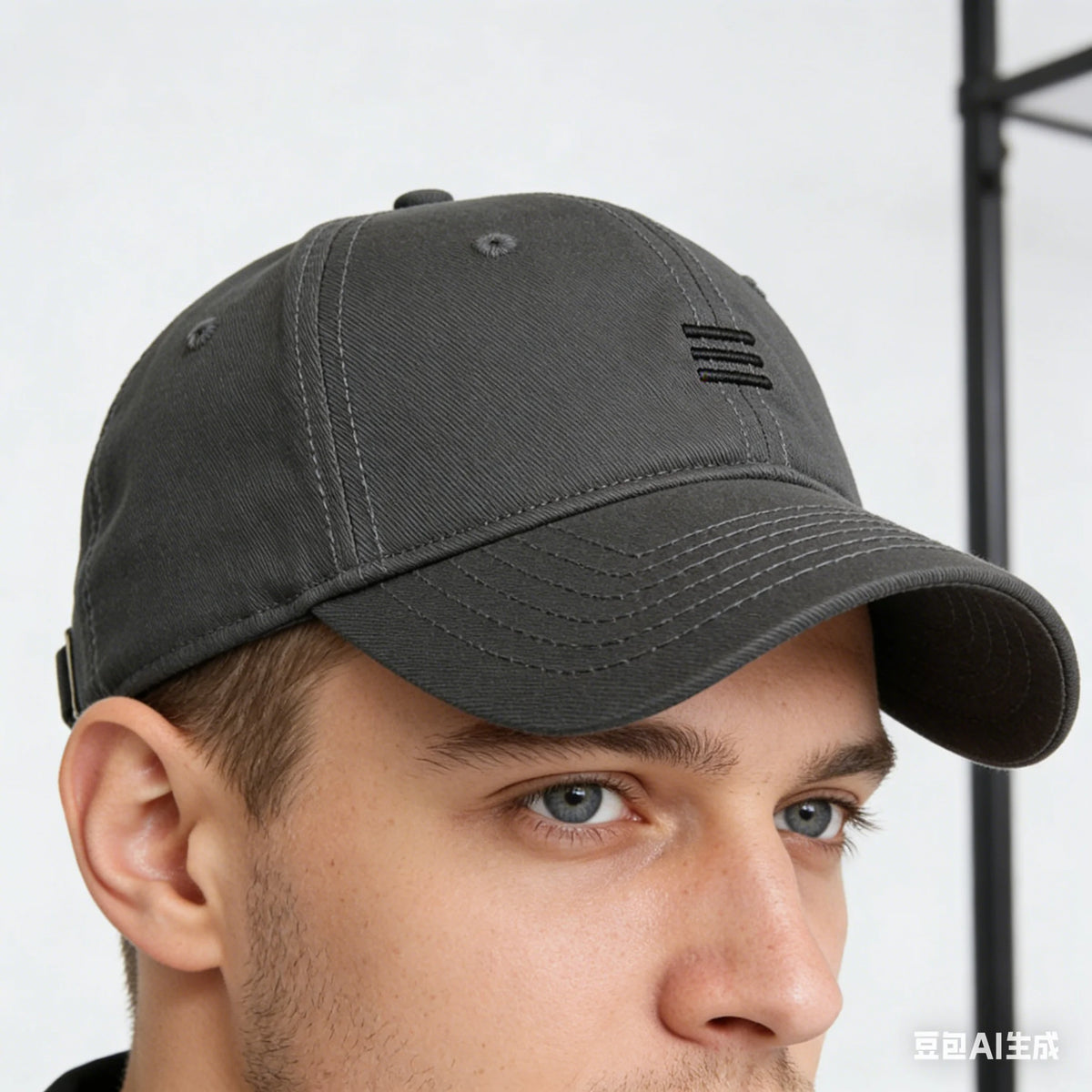 Men Women Oversize XXL 100% Cotton Baseball Cap, Large Hat for Big Heads 56-63cm (23.5'-25.5'), Adjustable Plain Dad Cap