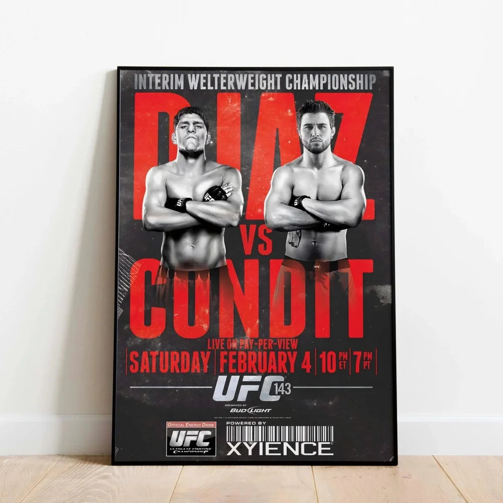 Famous Boxing Legends Posters Fighting UFC 143-180 JONES ALDO Poster Canvas Print Painting Wall Decor Gym Home Mural Cuadros