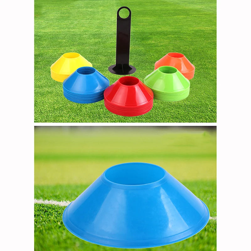 10pcs Cone Set Small round logo plate Football Training obstacle sign For Kid obstacle Avoiding Sport Training Accessories