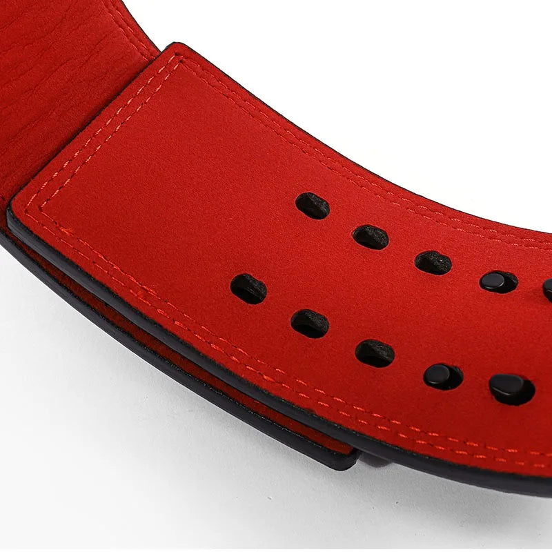 Weightlifting Belt Cowhide Leather Lever Buckle Waist Support Powerlifting Strong Pull Squat Deadlift Gym Training Powerlifters