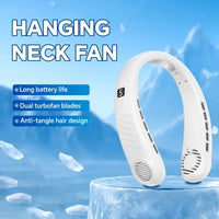 Rechargeable Neck Fan with LED Display, 5-Speed Settings, All-AroundCooling, Portable Travel Fan, Lightweight and Quiet Design