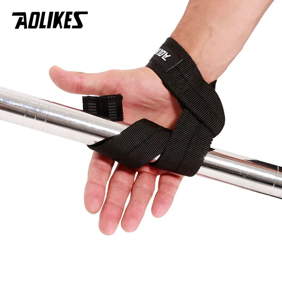 AOLIKES 1 Pair Antislip Weight Lifting Straps Deadlift Straps for Heavylifting Bodybuilding and Powerlifting Wrist Support