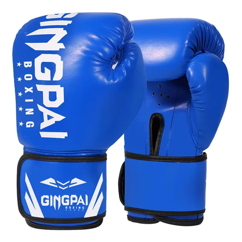 Adult Boxing Gloves Men Punching Training Sparring Comfortable Adjustable Fighting Mitts Hand Protector Black Red Blue Red