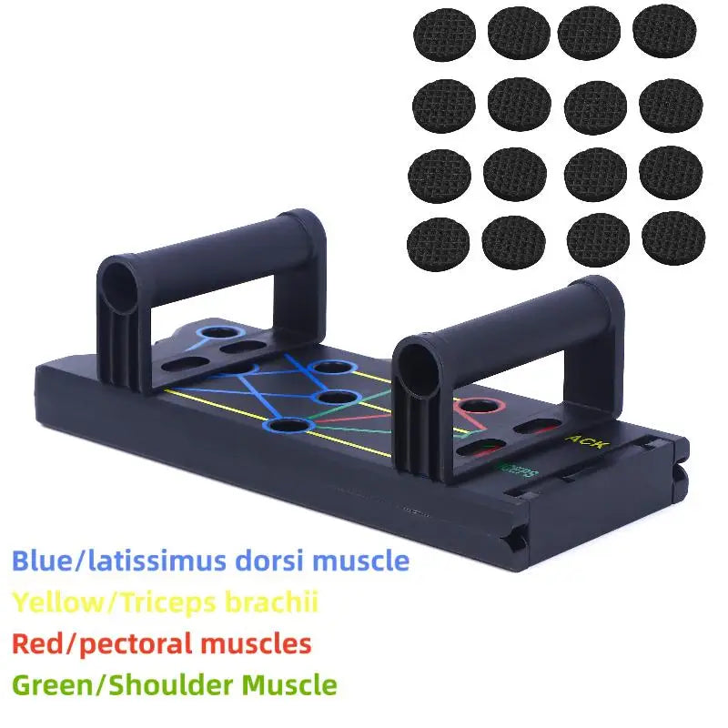1 Set Multifunctional Thicken Push Up Board Fitness Muscle Home Gym Push Up 24 Holes Push Up Stand