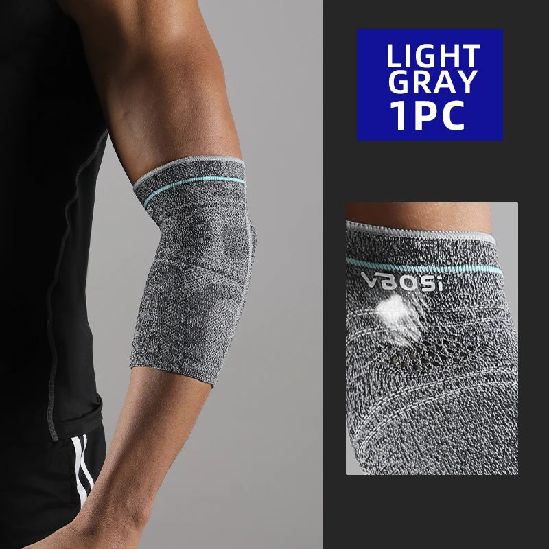 VBOSi 1 Piece Breathable Elastic Compression Elbow Sleeve Sports Support for Gym Running Daily Use for Women Men