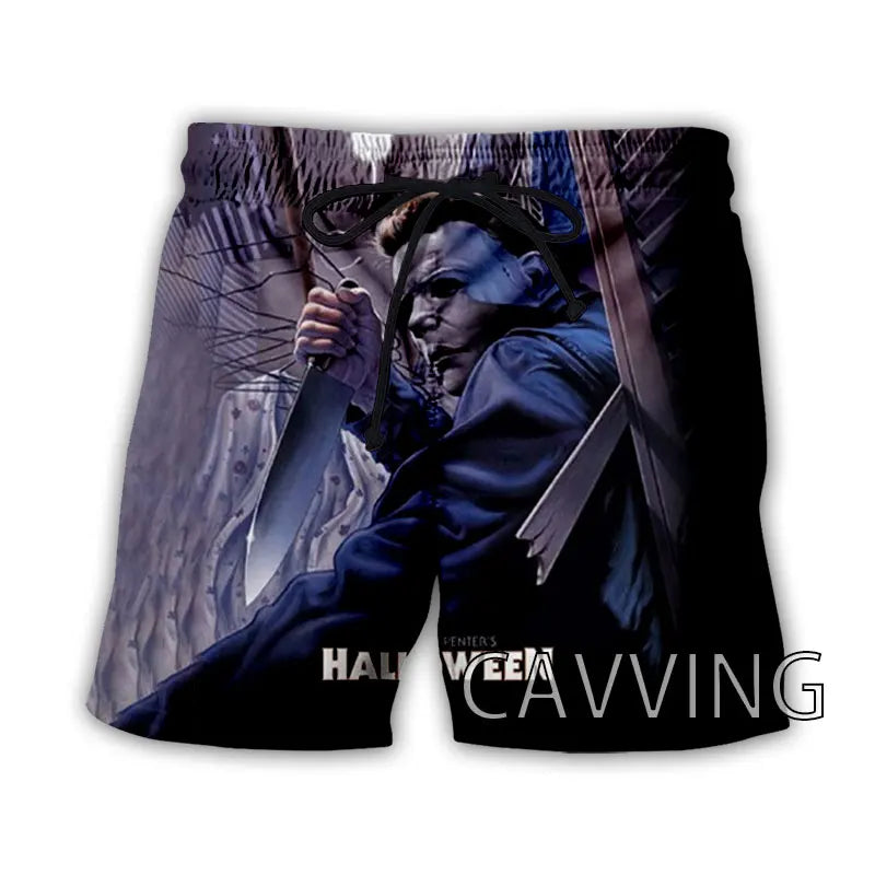New Fashion Women/Men's 3D Print  Halloween Michael Myers  Summer Beach Shorts  Streetwear Men Quick Dry Vacation Casual Shorts