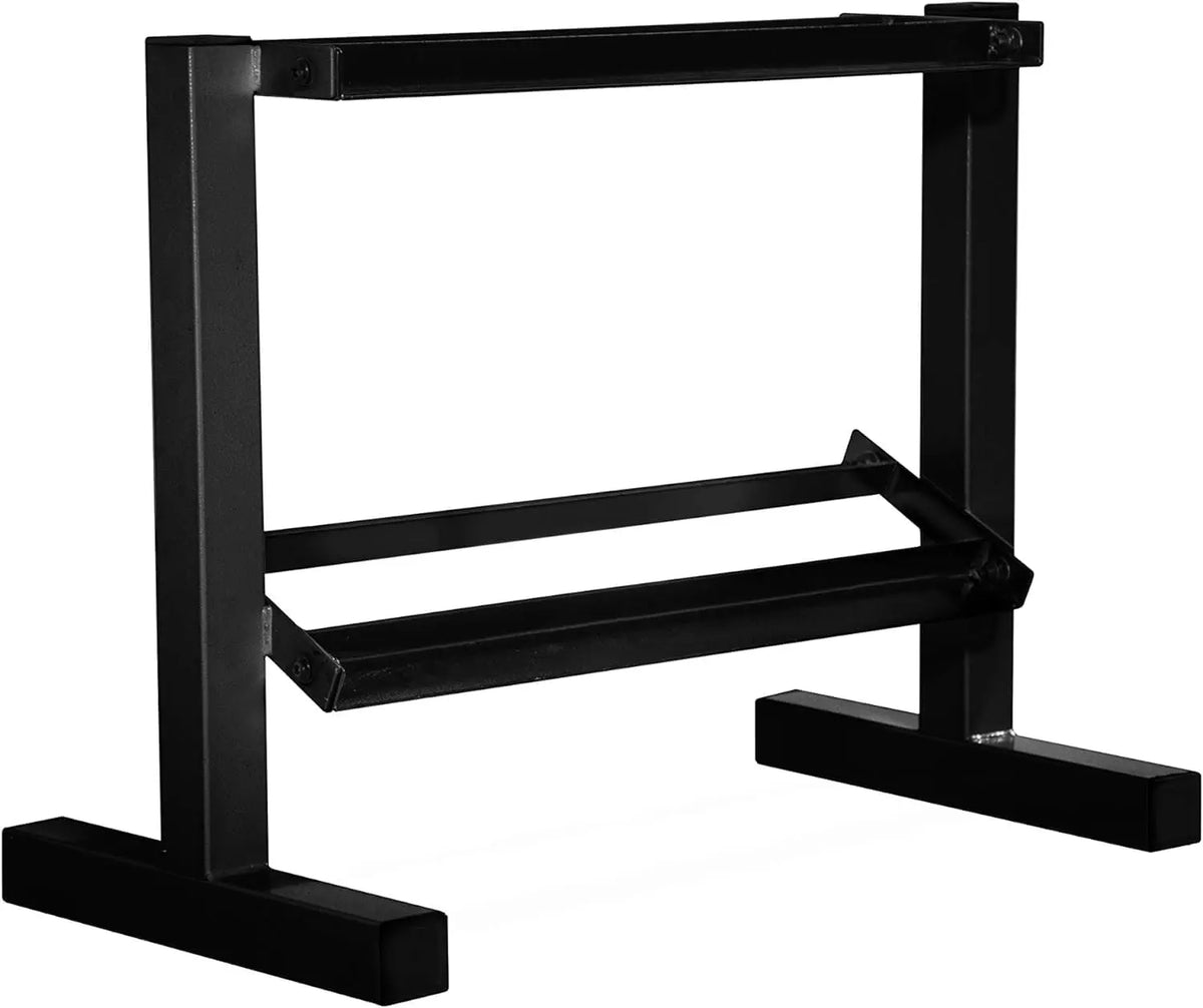 Home Gym - 150 lb Metal Dumbbell Set with 2-Tier Rack, Multiple Options