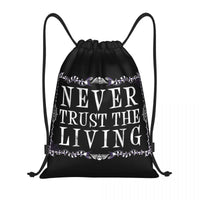 Custom Raven Rage Drawstring Backpack Sports Gym Bag for Women Men Halloween Witch Gothic Scary Crow Training Sackpack