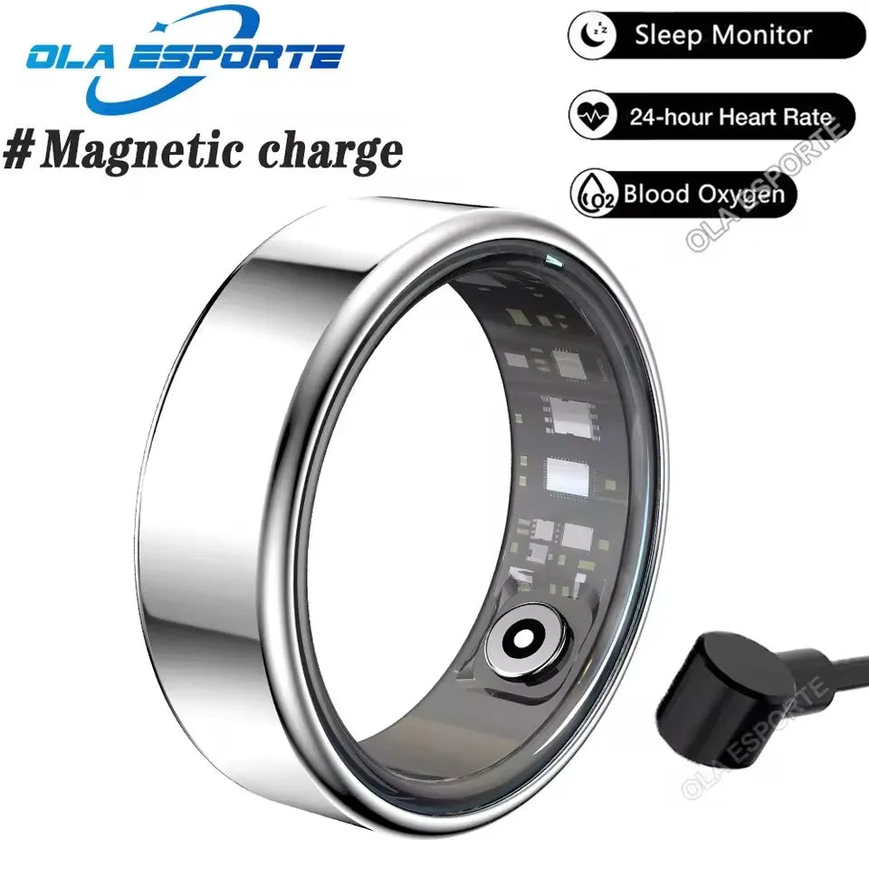 New Smart Ring Waterproof Health Monitor Smartring Take Photo Exercise Record Bluetooth Ring Birthday Gift Men Women Ring